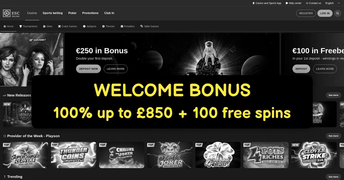 ESC Casino UK - Premium Online Gaming