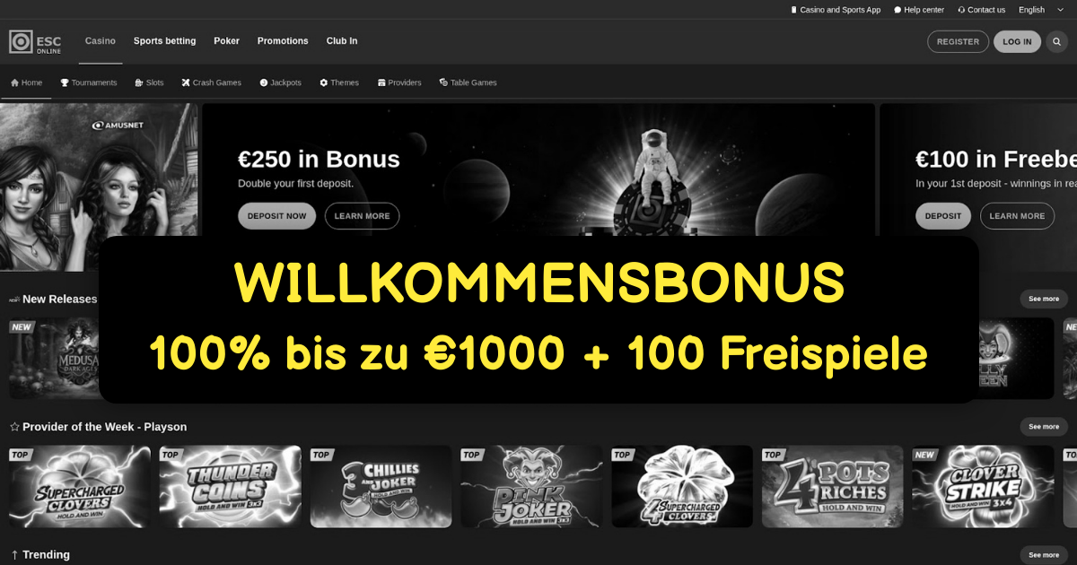 ESC Casino Deutschland - Erstklassiges Online Gaming