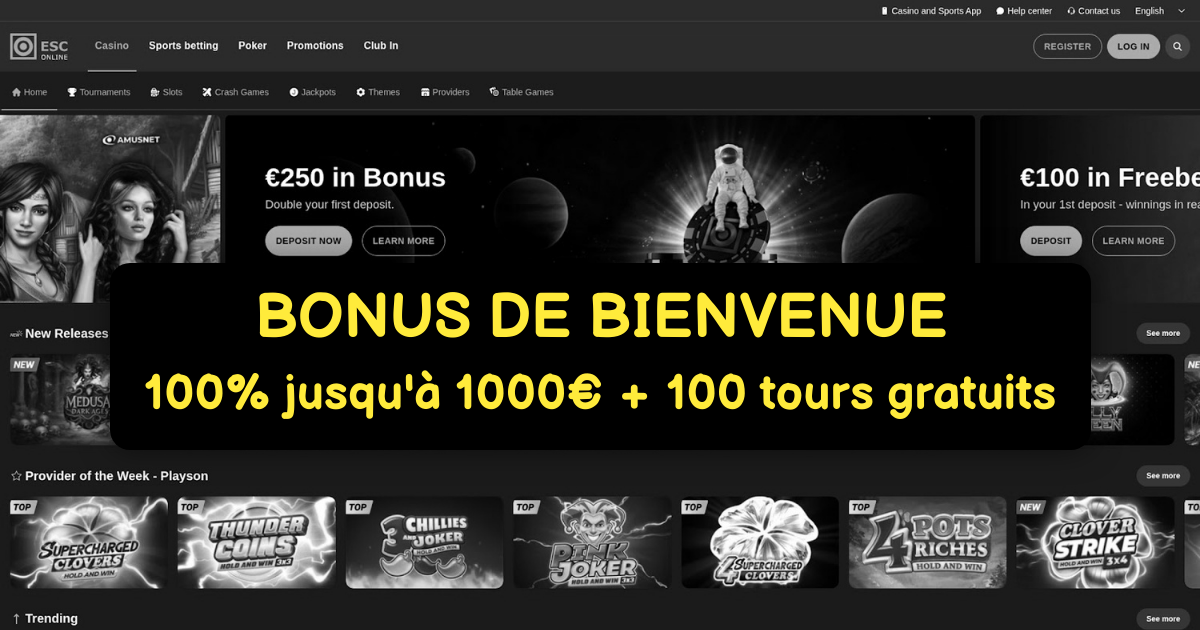 ESC Casino France - Gaming en Ligne Premium