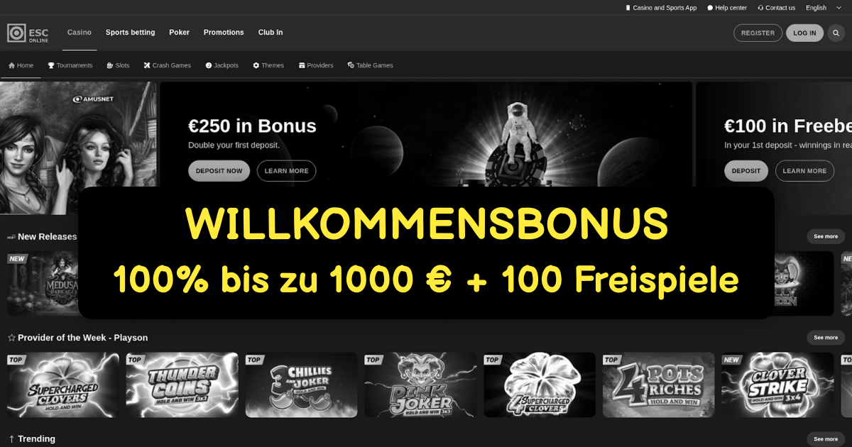 ESC Casino Österreich - Erstklassiges Online Gaming